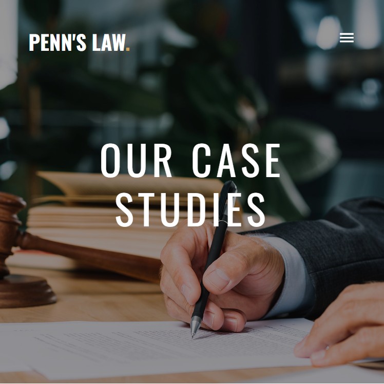 Image of Penn's Law Website.